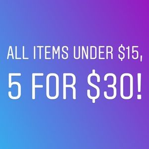 5 items for $30!